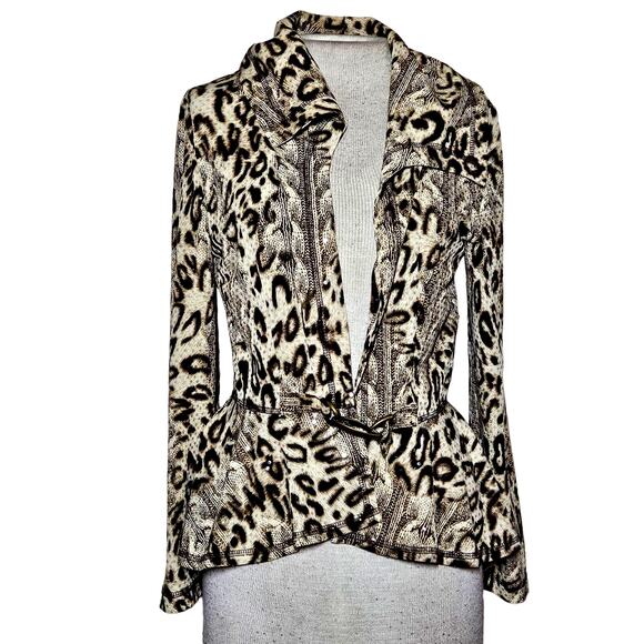 Elie Tahari Animal Print Blouse Size Small - Picture 1 of 5
